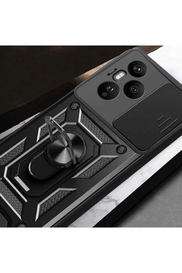 Honor 400 Pro Kılıf Magnetik Standlı Kamera Korumalı Zore Sürgülü Vega Kapak