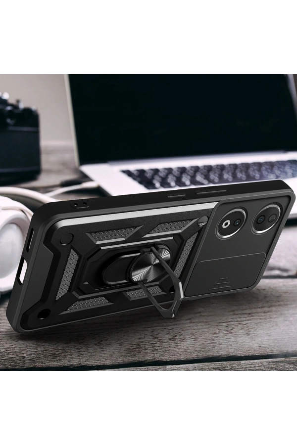 Honor 90 Kılıf Magnetik Standlı Kamera Korumalı Zore Sürgülü Vega Kapak
