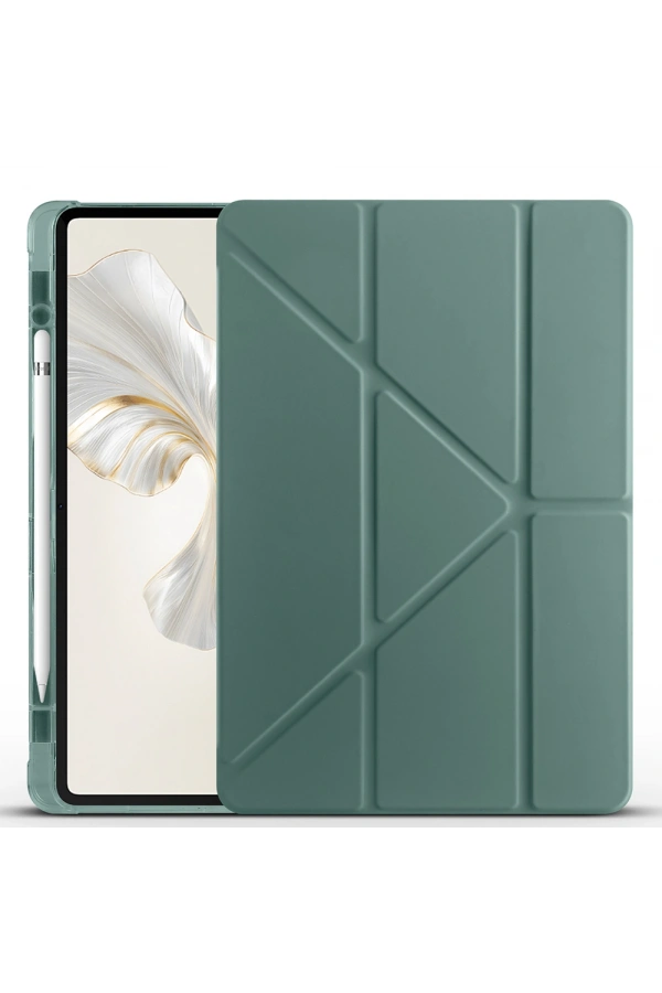 Honor Pad 9 Kılıf Zore Tri Folding Kalem Bölmeli Standlı Kılıf