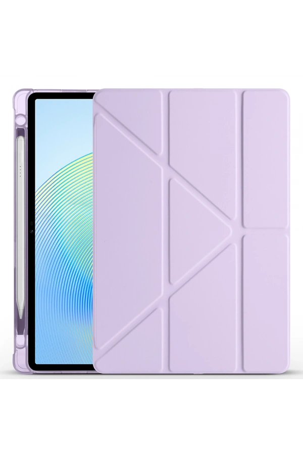 Honor Pad X8A Kılıf Zore Tri Folding Kalem Bölmeli Standlı Kılıf