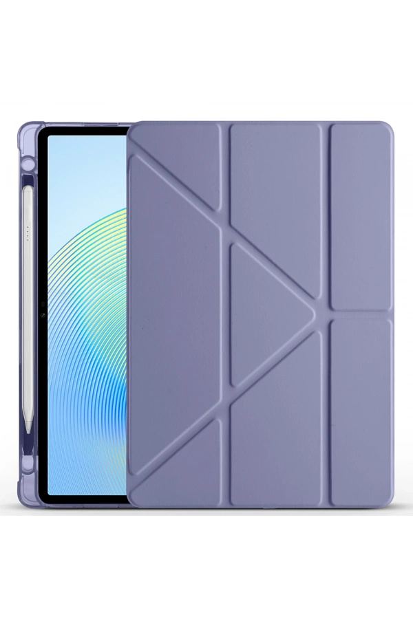 Honor Pad X8A Kılıf Zore Tri Folding Kalem Bölmeli Standlı Kılıf