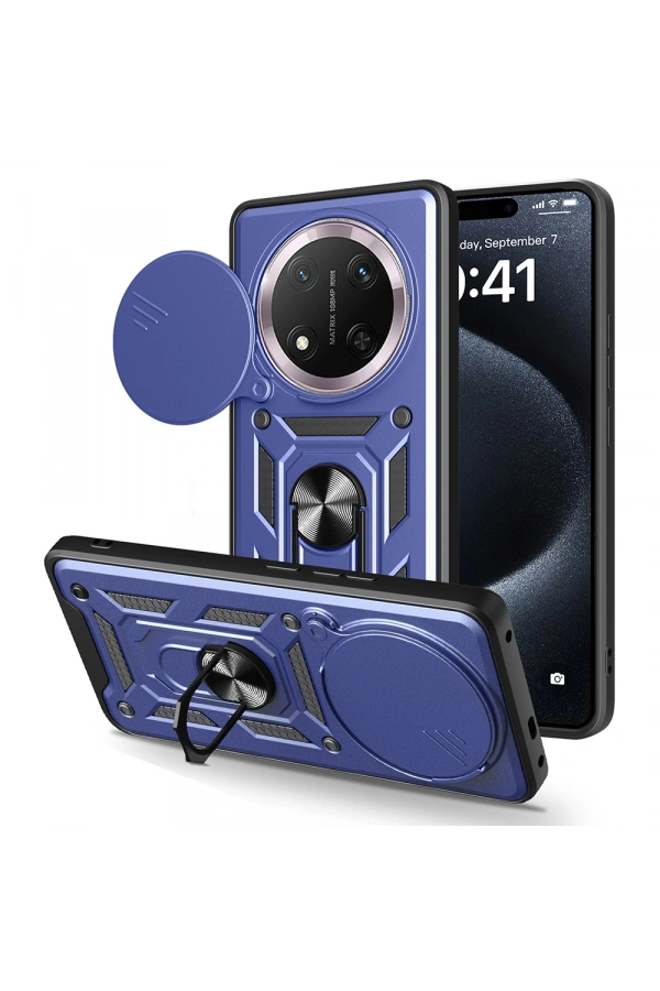 Honor X9C Kılıf Magnetik Standlı Kamera Korumalı Zore Sürgülü Vega Kapak