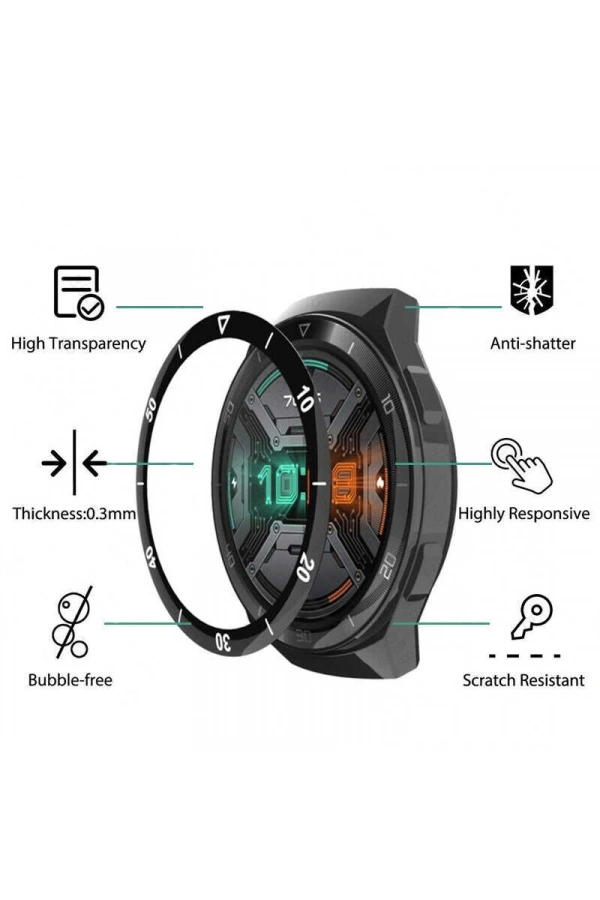 Huawei GT 2E 46mm ​Sport PMMA Pet Saat Ekran Koruyucu