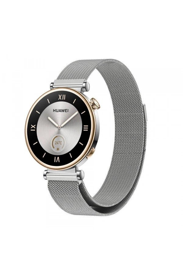 Huawei GT4 41mm Zore KRD-01 18mm Metal Hasır Kordon