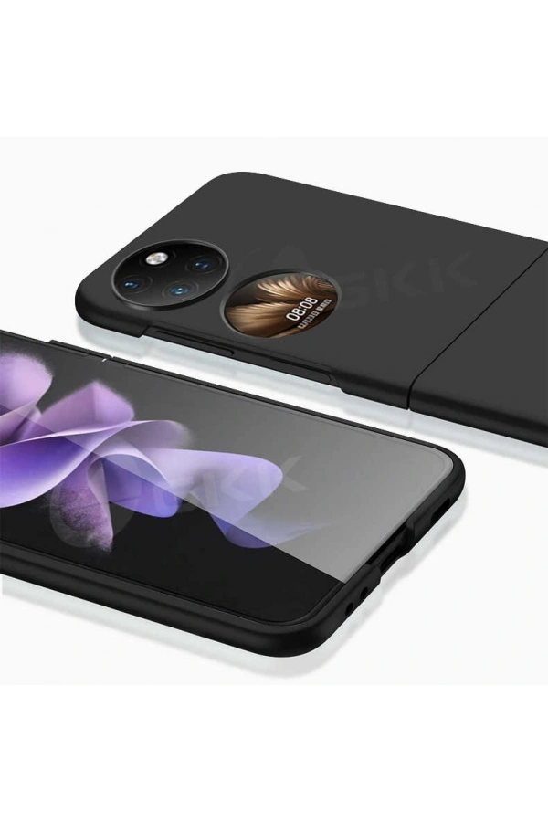Huawei P50 Pocket Kılıf Zore Sert Kıpta Kapak