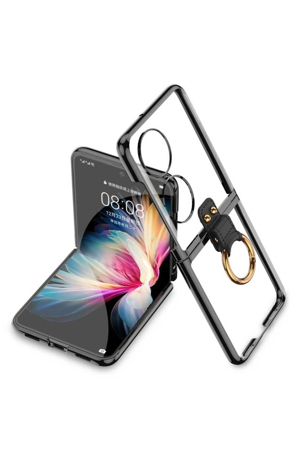 Huawei P50 Pocket Kılıf Zore Yüzüklü Kıpta Kapak