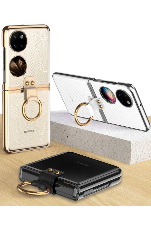 Huawei P50 Pocket Kılıf Zore Yüzüklü Kıpta Kapak