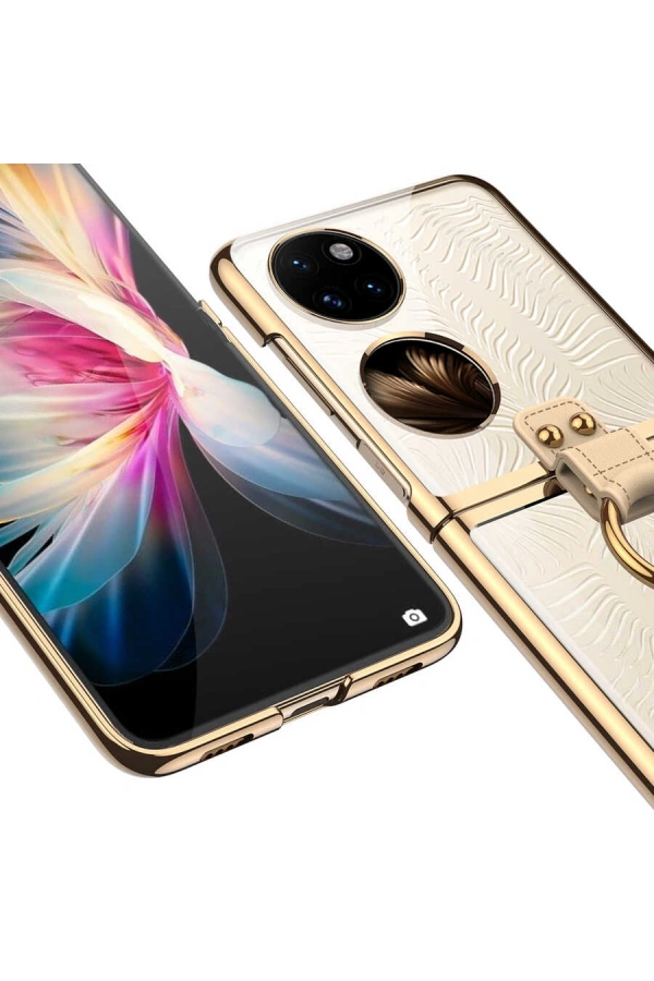 Huawei P50 Pocket Kılıf Zore Yüzüklü Kıpta Kapak