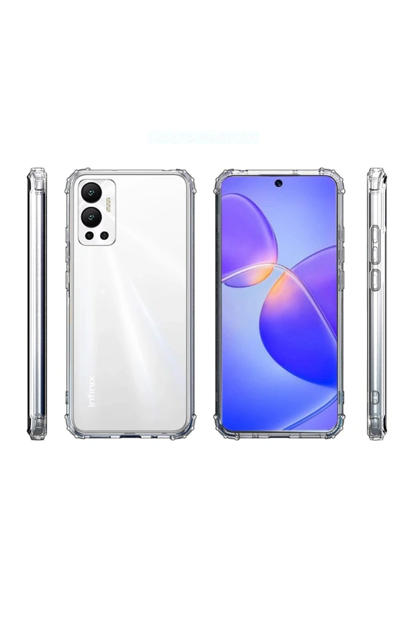 İnfinix Hot 12 Kılıf Zore 2mm Anti Shock Silikon