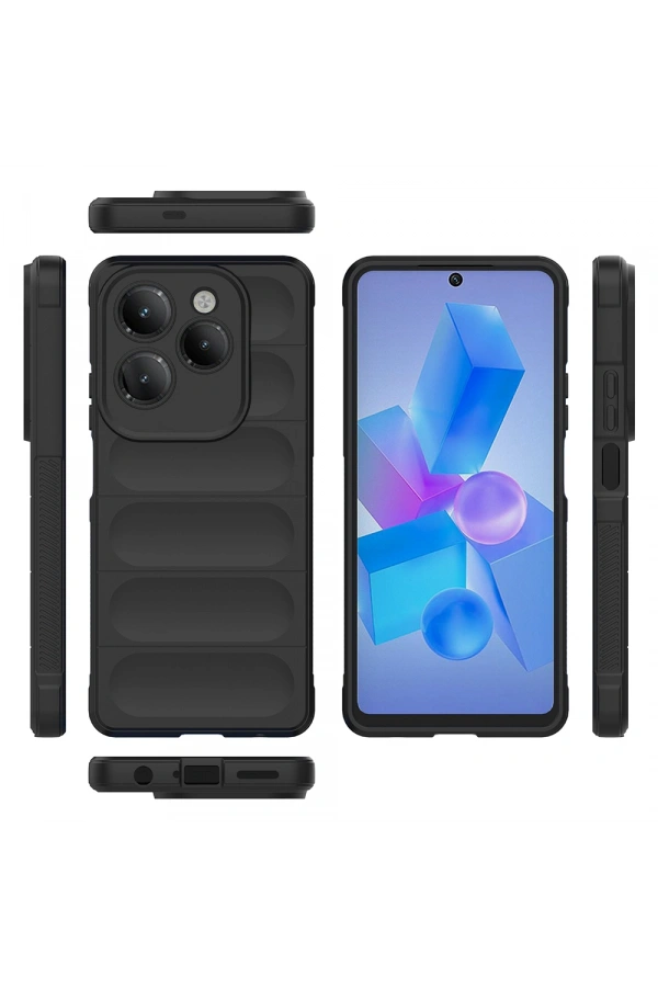 İnfinix Hot 40 Kılıf Esnek TPU Oyuklu Arka Yüzey Tasarımlı Zore Etnik Silikon Kapak