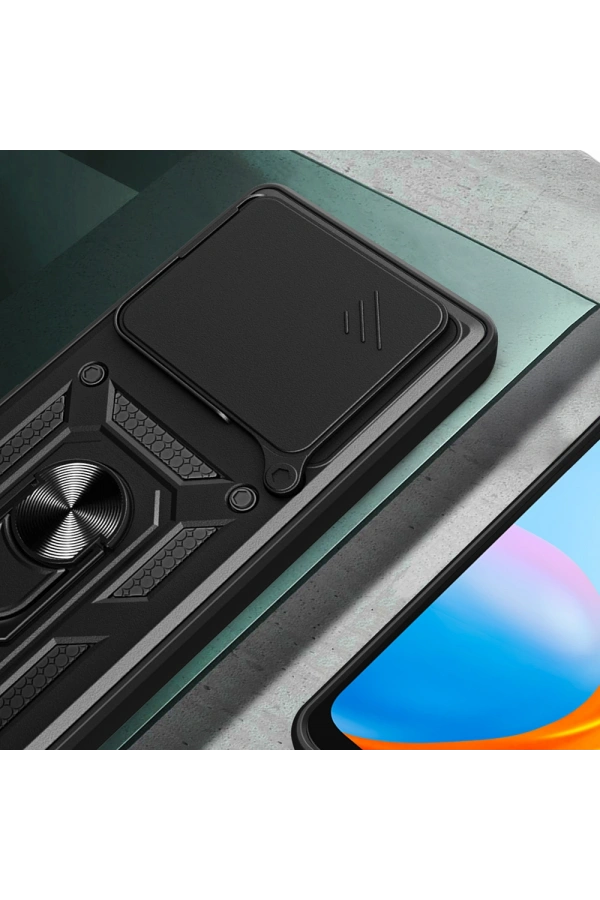 İnfinix Note 40 Pro Kılıf Magnetik Standlı Kamera Korumalı Zore Sürgülü Vega Kapak