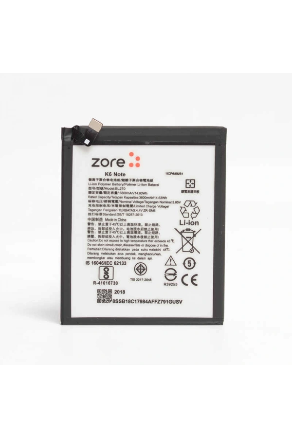 Lenovo K6 Note Zore Tam Orjinal Batarya