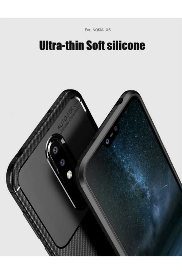 Nokia 5.1 Plus Kılıf Zore Negro Silikon Kapak