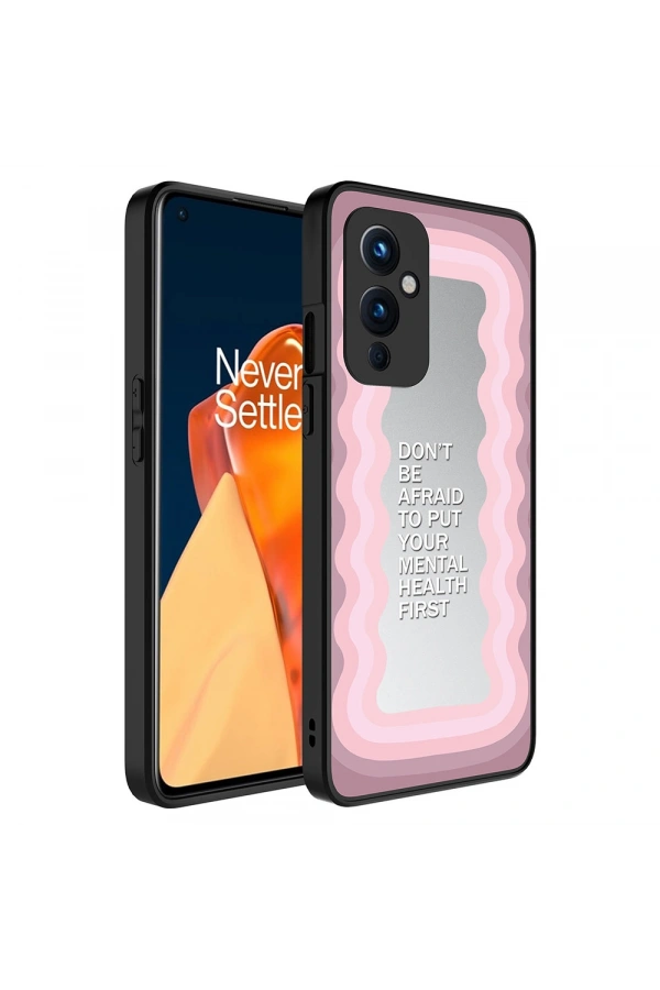 One Plus 9 Kılıf Aynalı Desenli Kamera Korumalı Parlak Zore Mirror Kapak