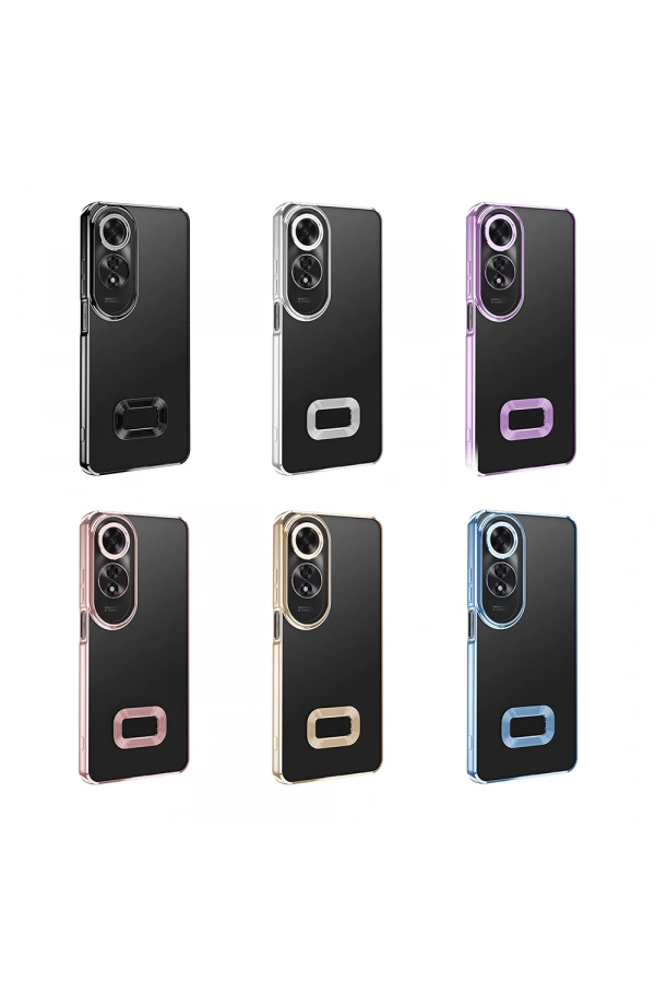 Oppo A60 Kılıf Kamera Korumalı Logo Gösteren Zore Omega Kapak