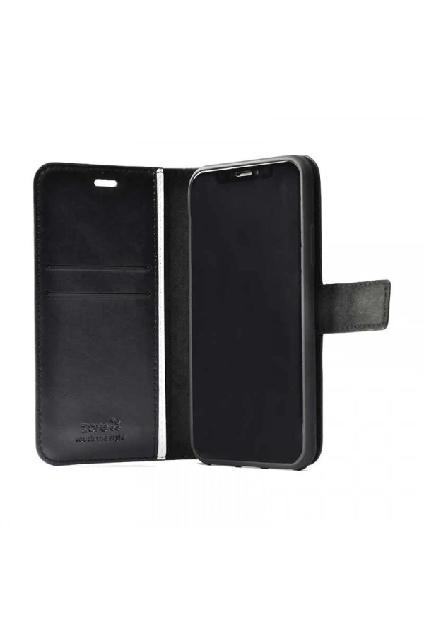 Oppo A91 Kılıf Zore Kar Deluxe Kapaklı Kılıf