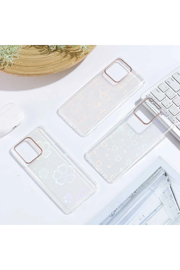 Oppo Reno 5 Lite Kılıf Zore Sidney Desenli Sert Kapak