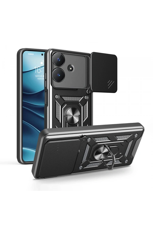 Realme Note 60 Kılıf Magnetik Standlı Kamera Korumalı Zore Sürgülü Vega Kapak