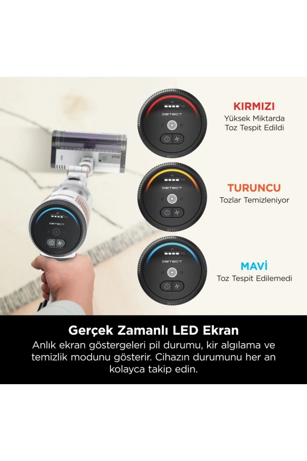 Shark Detect Clean&Empty Auto-Empty Sistemli Turbo Başlıklı Şarjlı Dikey Süpürge