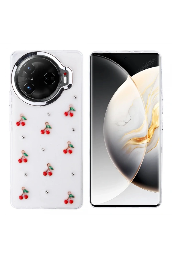 Tecno Camon 30 Pro 5G Kılıf Airbag Tasarımlı Simli Şeffaf Zore Kutup Kapak
