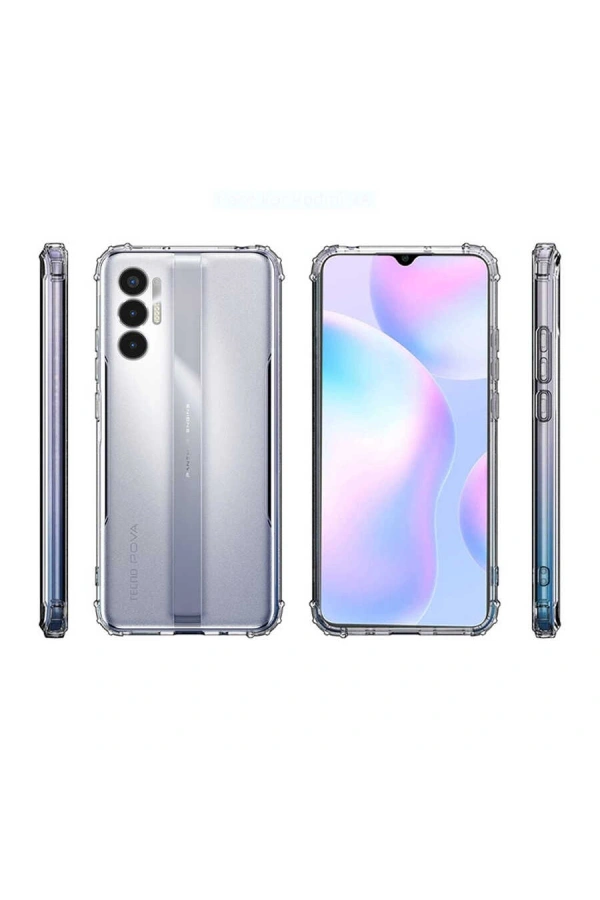 Tecno Pova 3 Kılıf Zore 2mm Anti Shock Silikon