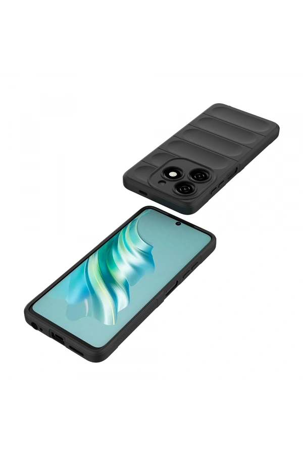 Tecno Spark 20C Kılıf Esnek TPU Oyuklu Arka Yüzey Tasarımlı Zore Etnik Silikon Kapak
