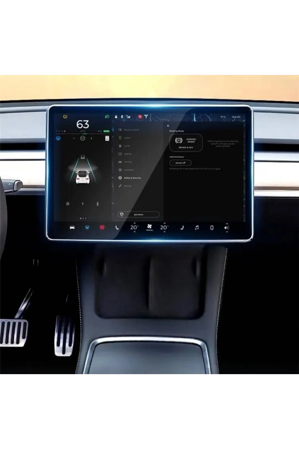 Tesla Model Y Zore Araç Multimedya Temperli Cam Ekran Koruyucu
