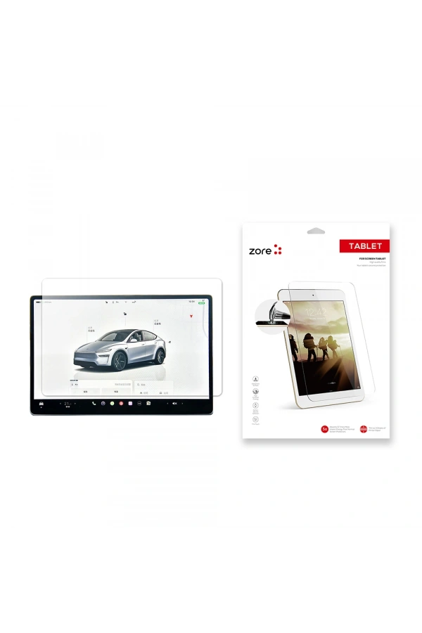 Tesla Model Y Zore Yeni Seri 2in1 Nano Araç Multimedya Ekran Koruyucu