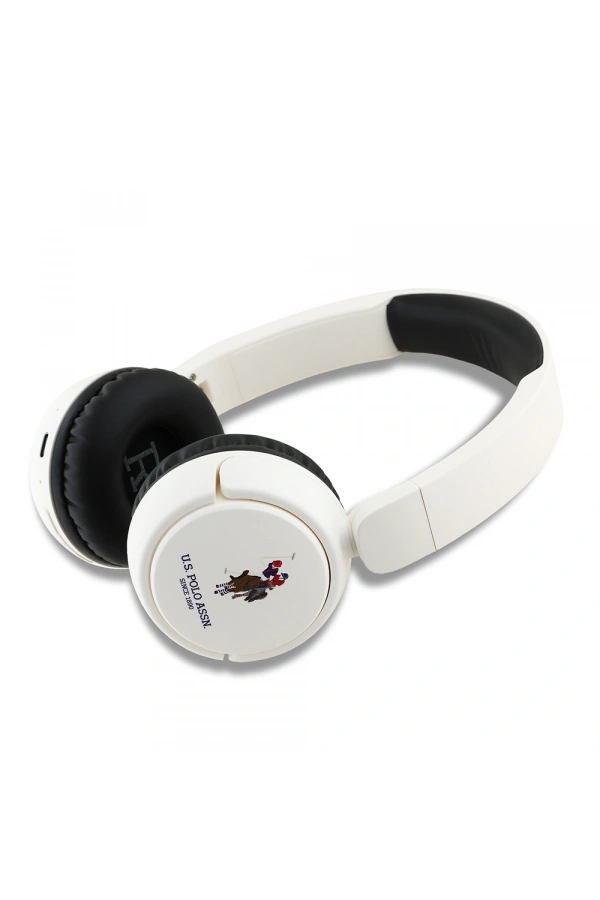 U.S Polo Assn. Orjinal Lisanslı Katlanabilir Ayarlanabilir Baskı Logolu Kulak Üstü Bluetooth Kulaklık v5.3