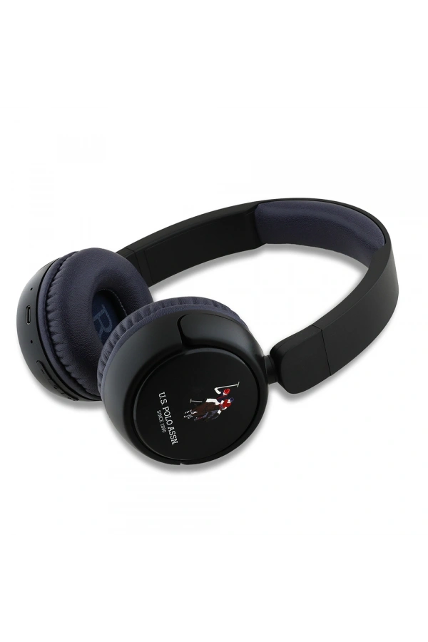 U.S Polo Assn. Orjinal Lisanslı Katlanabilir Ayarlanabilir Baskı Logolu Kulak Üstü Bluetooth Kulaklık v5.3