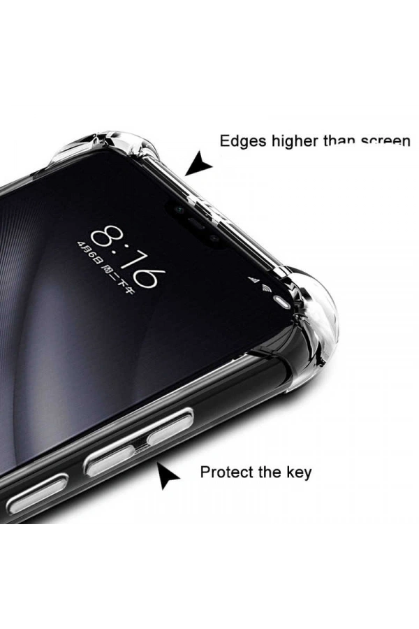 Xaiomi Mi 8 Lite Kılıf Zore Nitro Anti Shock Silikon
