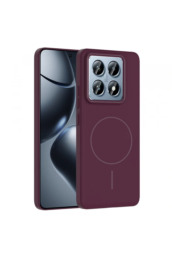 Xiaomi 14T Pro Kılıf M-safe Şarj Özellikli Zore Ruby Sert Kapak