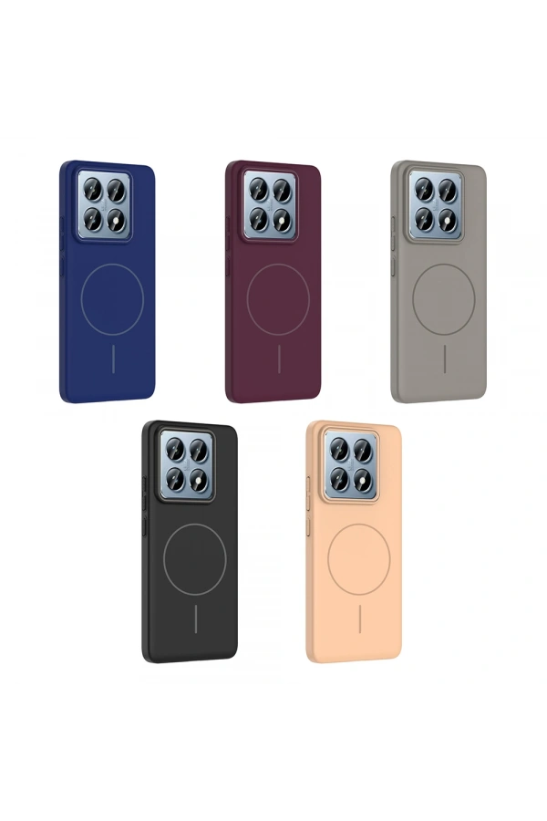 Xiaomi 14T Pro Kılıf M-safe Şarj Özellikli Zore Ruby Sert Kapak