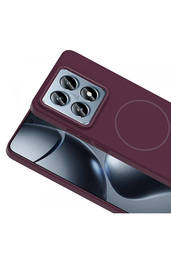 Xiaomi 14T Pro Kılıf M-safe Şarj Özellikli Zore Ruby Sert Kapak