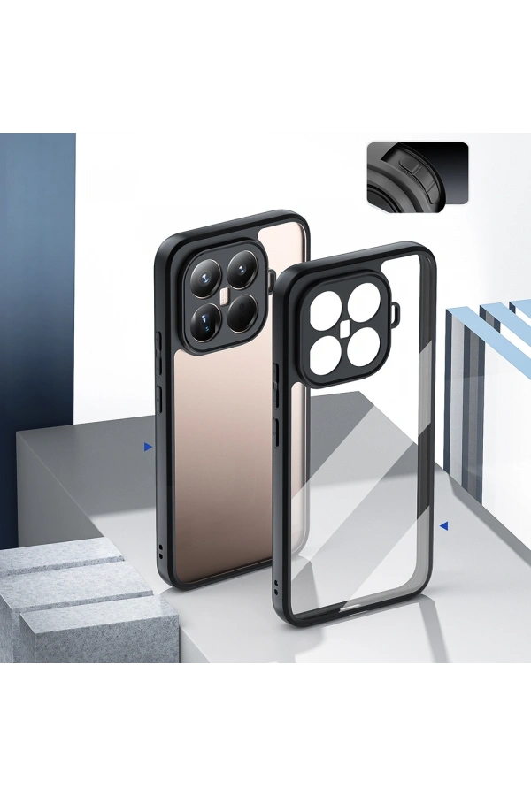 Xiaomi 15T Pro Kılıf Kamera Korumalı Şeffaf Arka Yüzey Zore New Roll Kapak