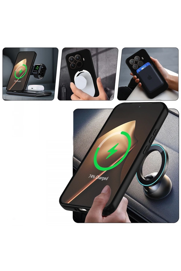 Xiaomi 15T Pro Kılıf M-safe Şarj Özellikli Standlı Zore Samara Kapak