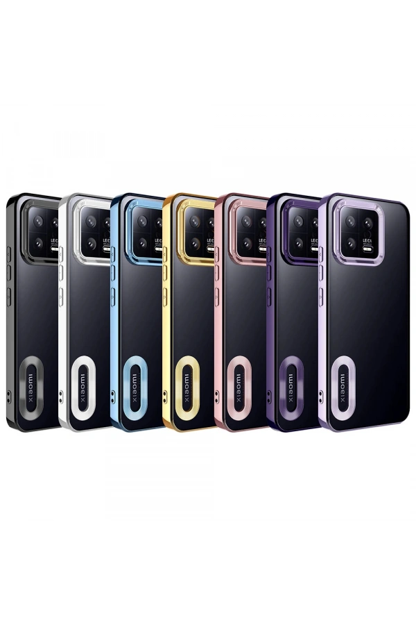 Xiaomi Mi 13 Kılıf Kamera Korumalı Logo Gösteren Zore Omega Kapak