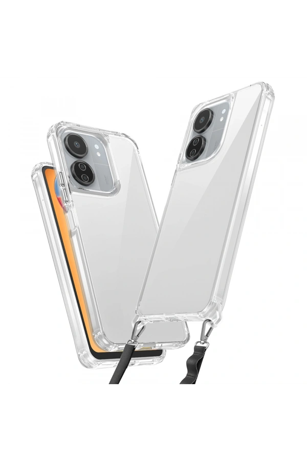 Xiaomi Poco C65 Kılıf Airbagli Takılabilir Askı Aparatlı Zore Snap Silikon Kapak