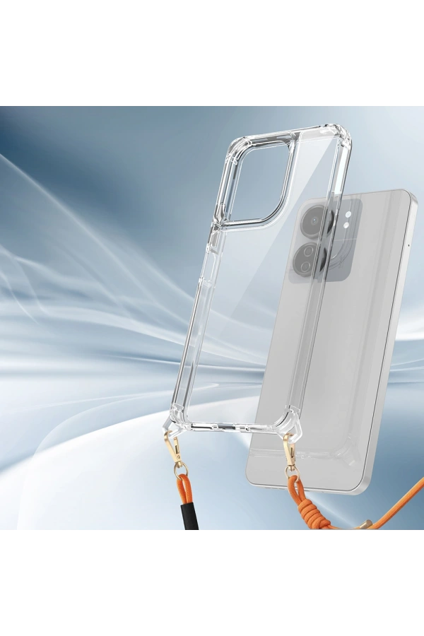 Xiaomi Poco C65 Kılıf Airbagli Takılabilir Askı Aparatlı Zore Snap Silikon Kapak