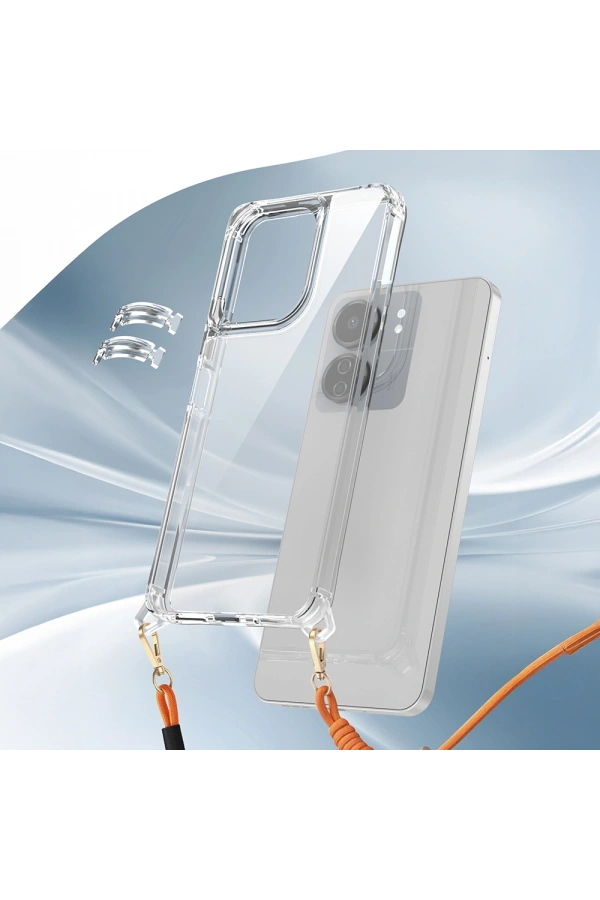Xiaomi Poco C65 Kılıf Airbagli Takılabilir Askı Aparatlı Zore Snap Silikon Kapak