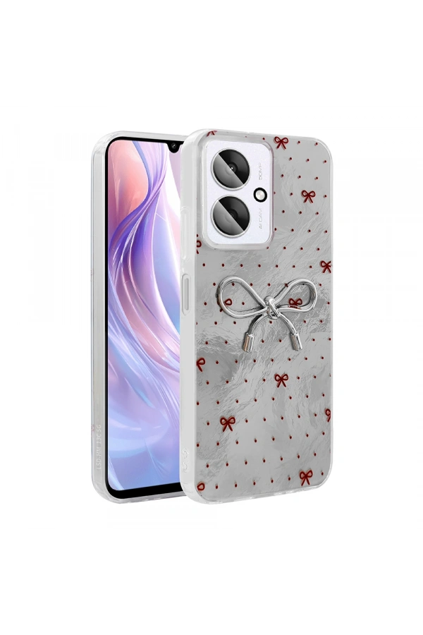 Xiaomi Poco C65 Kılıf Kamera Korumalı Figürlü Zore Ponti Silikon Kapak