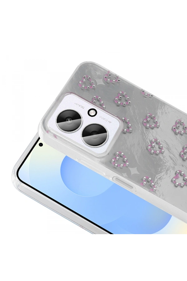 Xiaomi Poco C65 Kılıf Kamera Korumalı Figürlü Zore Ponti Silikon Kapak