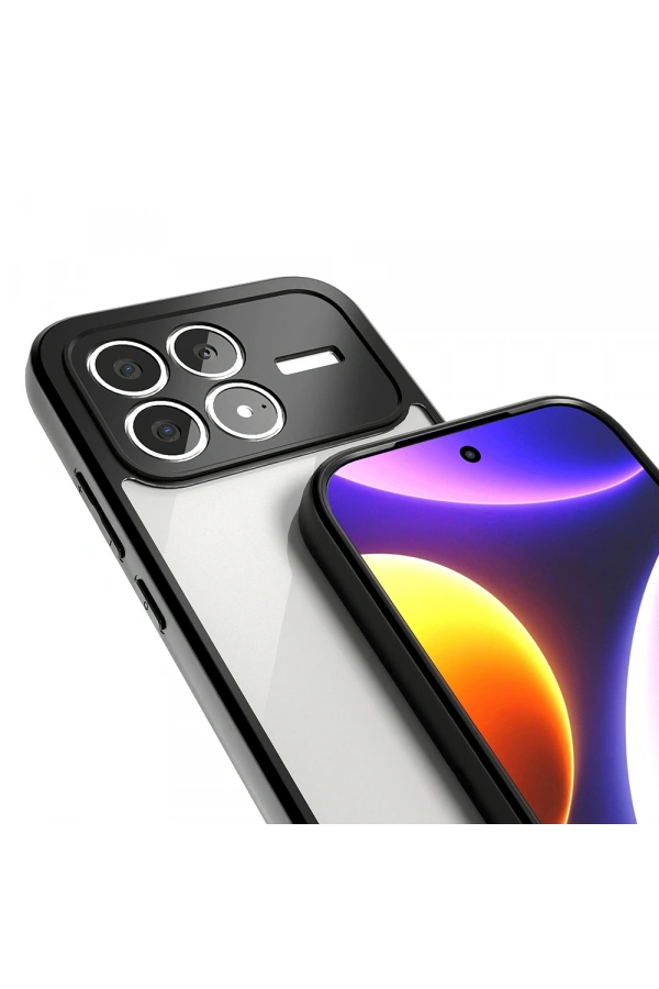 Xiaomi Poco F8 Pro Kılıf Kamera Korumalı Şeffaf Arka Yüzey Zore New Roll Kapak