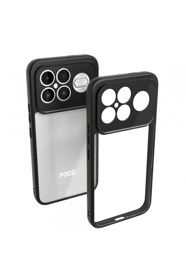 Xiaomi Poco F8 Ultra Kılıf Kamera Korumalı Şeffaf Arka Yüzey Zore New Roll Kapak