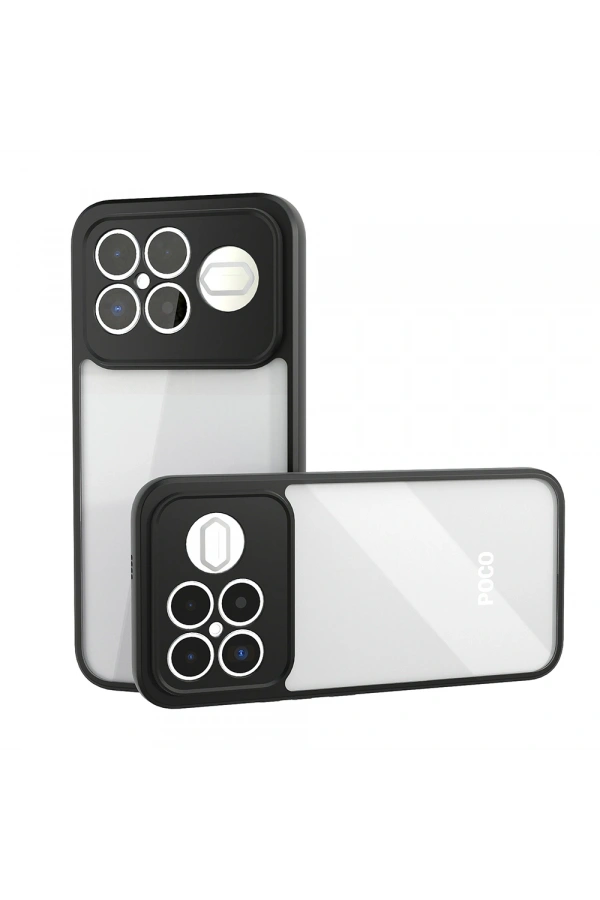 Xiaomi Poco F8 Ultra Kılıf Kamera Korumalı Şeffaf Arka Yüzey Zore New Roll Kapak