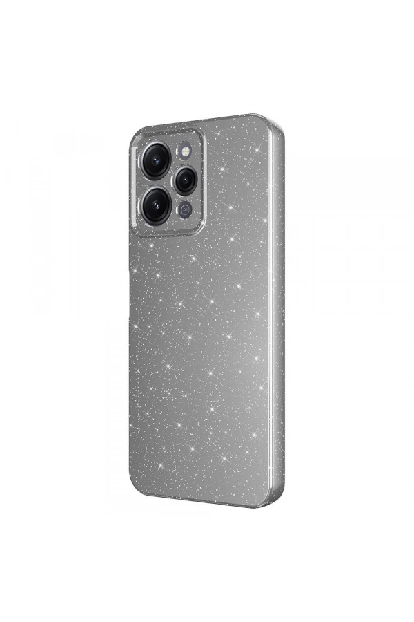 Xiaomi Redmi 12 Kılıf Kamera Korumalı Simli Lüks Zore Koton Kapak