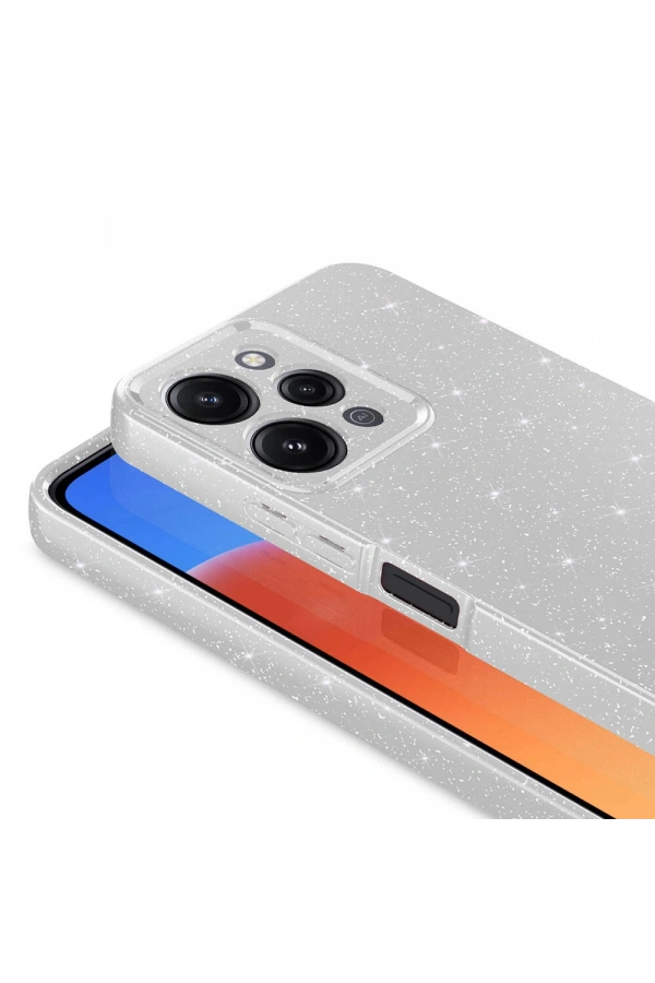 Xiaomi Redmi 12 Kılıf Kamera Korumalı Simli Lüks Zore Koton Kapak