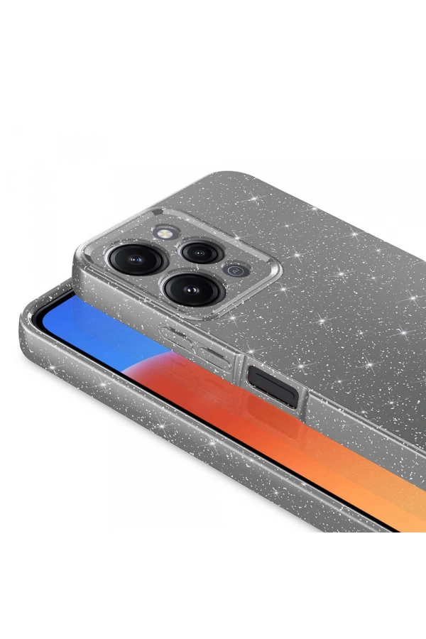 Xiaomi Redmi 12 Kılıf Kamera Korumalı Simli Lüks Zore Koton Kapak