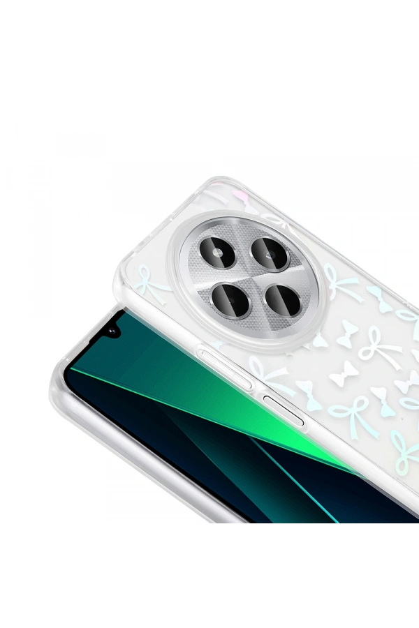 Xiaomi Redmi 14C 4G Kılıf Şeffaf Figürlü Zore Folk Sert Kapak
