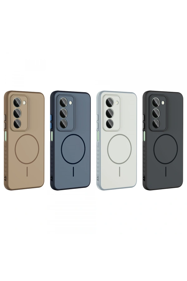 Xiaomi Redmi 15 Kılıf M-safe Şarj Özellikli Zore Tea Kapak